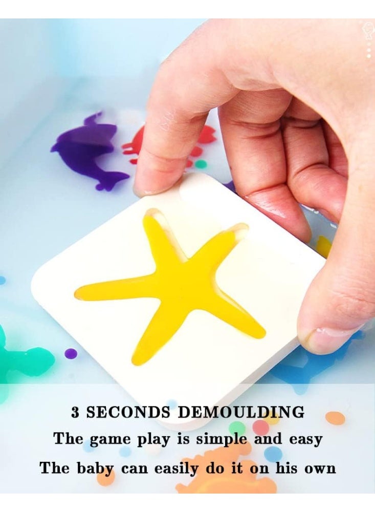 TAPIT Magic Water ELF Toy Kit 6 Colors Magic Gel 8 Sea Creatures Water ELF Kit Handmade Water Beads Elves Toy DIY Sea Life Creature Toys for Kids Birthday Gift - Image 3